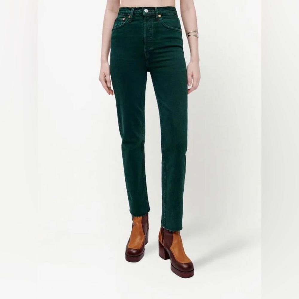 ModCloth high waisted straight leg velvet statement pants